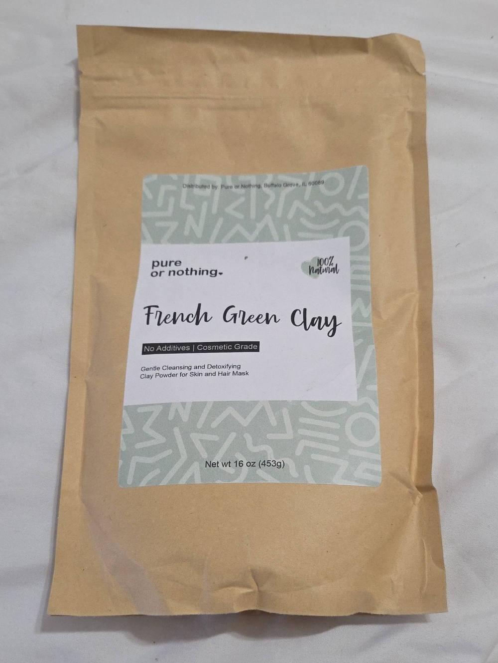 Pure or Nothing French Green Clay Face & Hair Mask (Green)